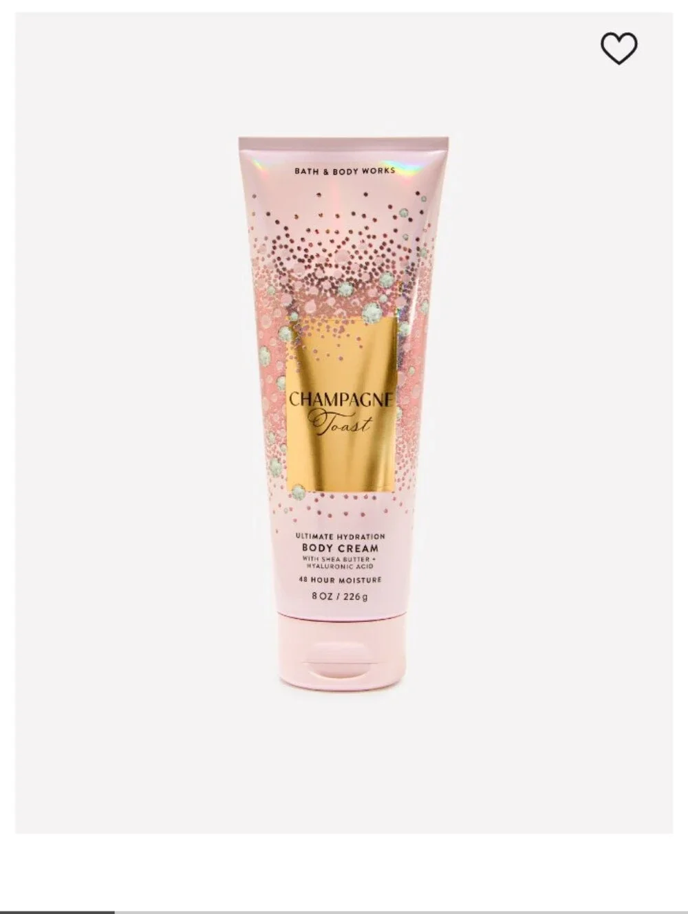 Bath & Body Works Champagne Toast Body Cream - Pink & Gold